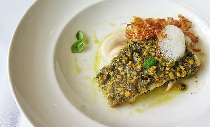 Pistachio-Crusted Cod with Crispy Fennel Recipe | James Beard Foundation